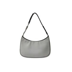 PRADA Leather Hobo One Shoulder Hobo Bag White Black Logo